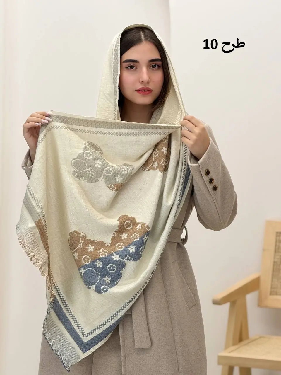 3818-شال پاییزه وارداتی الین